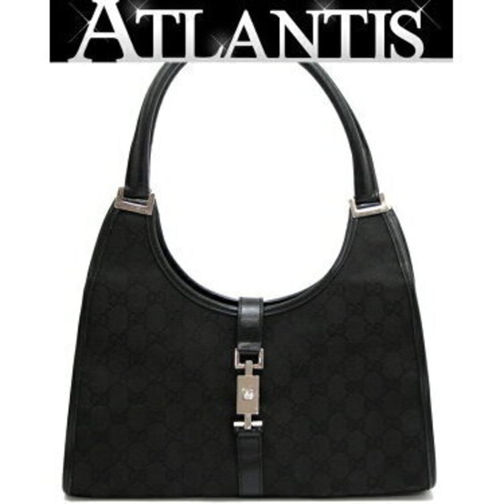 Gucci Jackie handbag GG canvas leather black